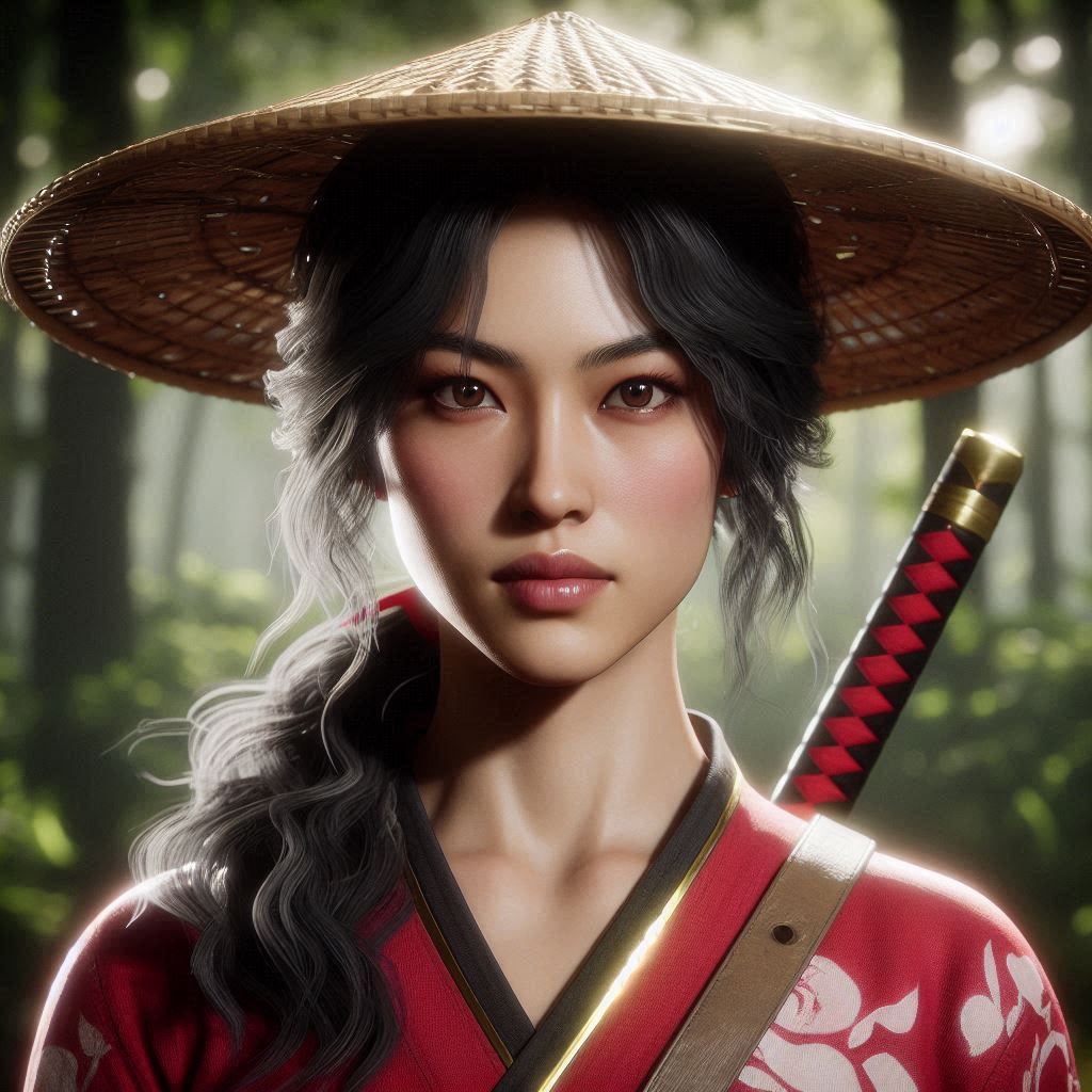 Kitana with a katana