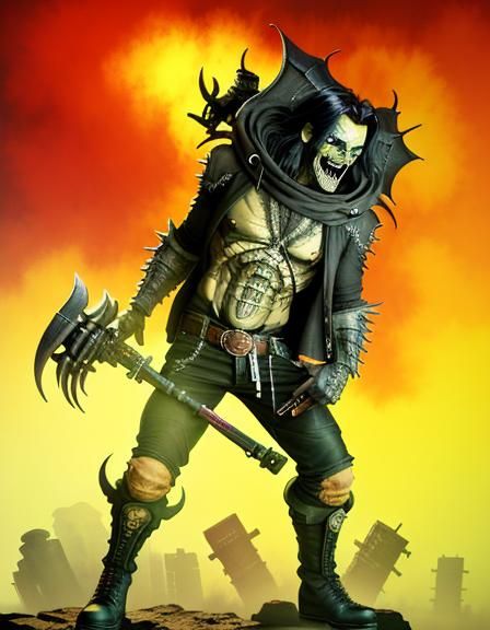 Evil Ernie:  male, ghoulish, athletic-body, full body, under...