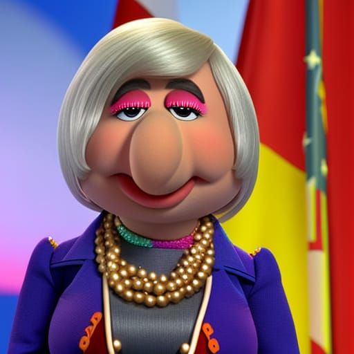 Muppet Janet Yellen announcing a bailout of Sesame Street. - AI ...