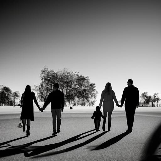 An illustration of a family!!! photo taken at a carnival str...