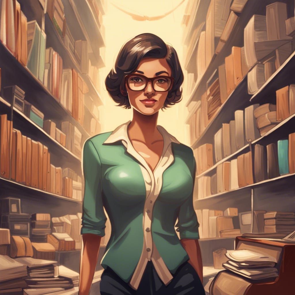 The Mysterious Dark-Haired Librarian Girl...