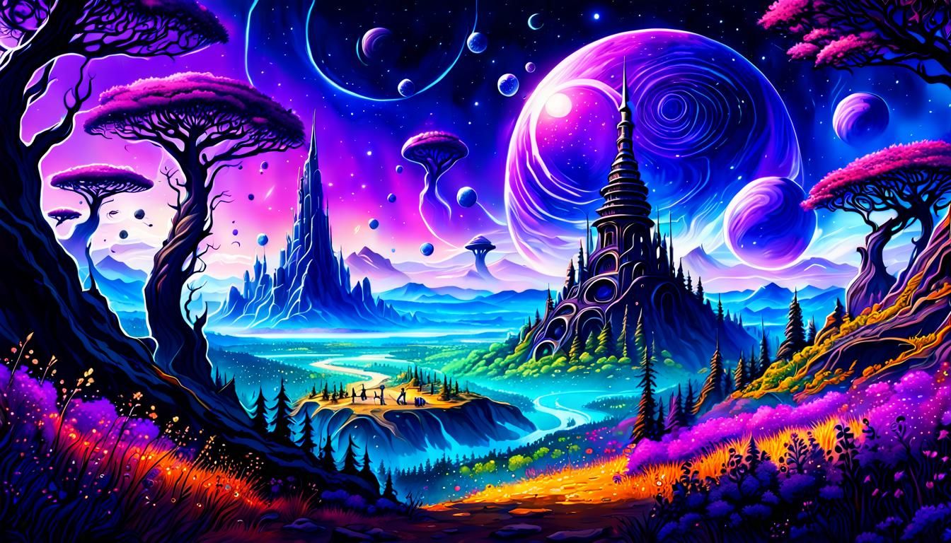 Night in a Fantasy World  by @FrancesFantasy