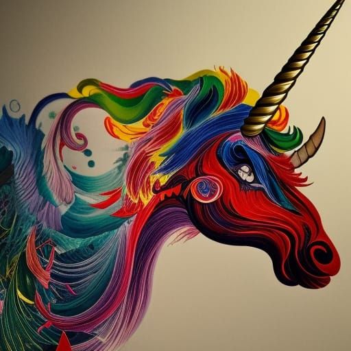 Unicorn Abstract 30 AI Generated Artwork NightCafe Creator