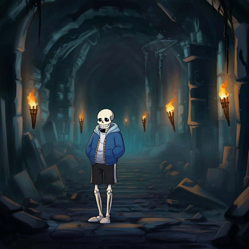 Skeleton in Hoodie: Dark Fantasy Illustration