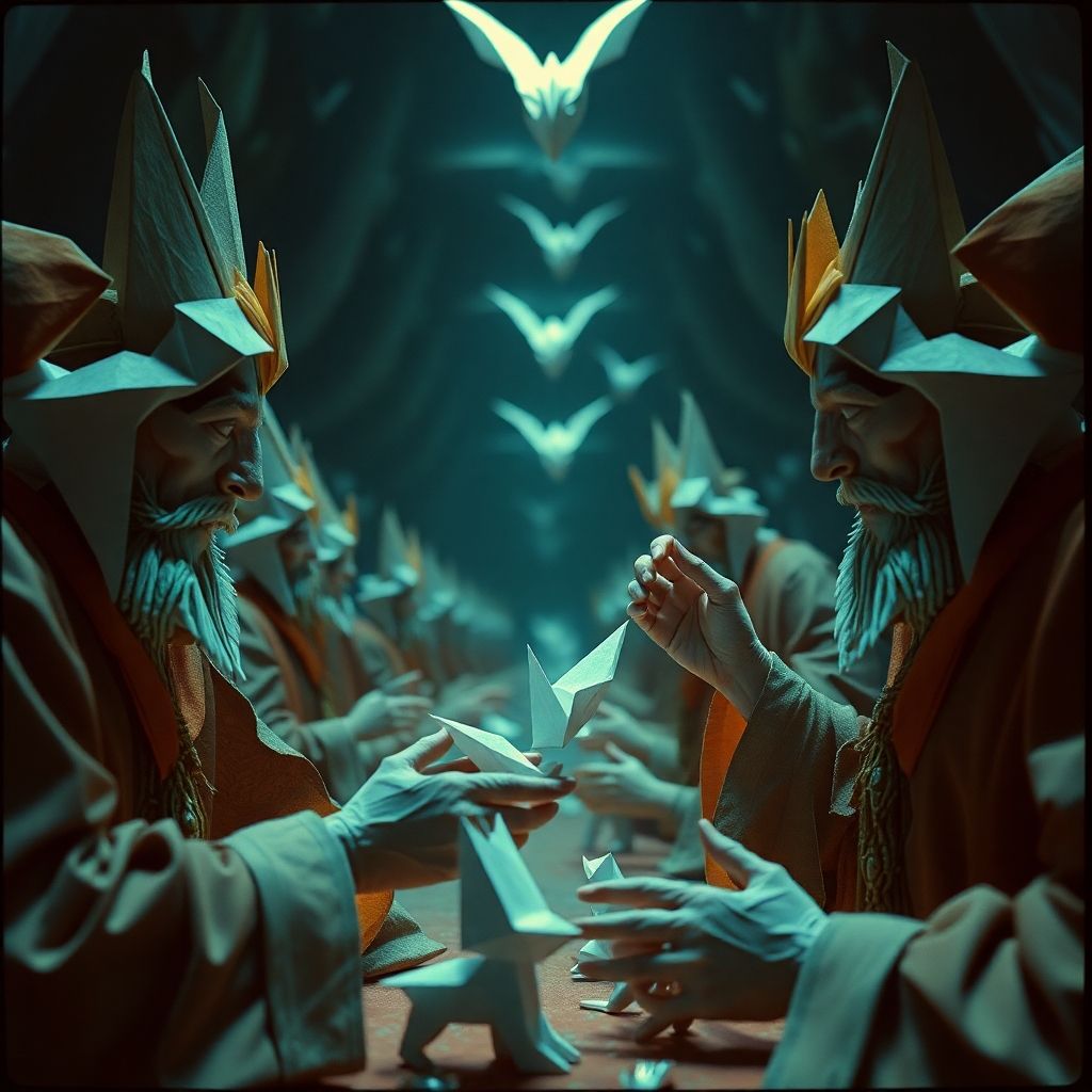 Celestial origami masters folding reality planes