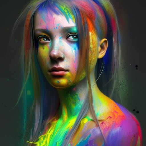 Rainbow girl  by @bob