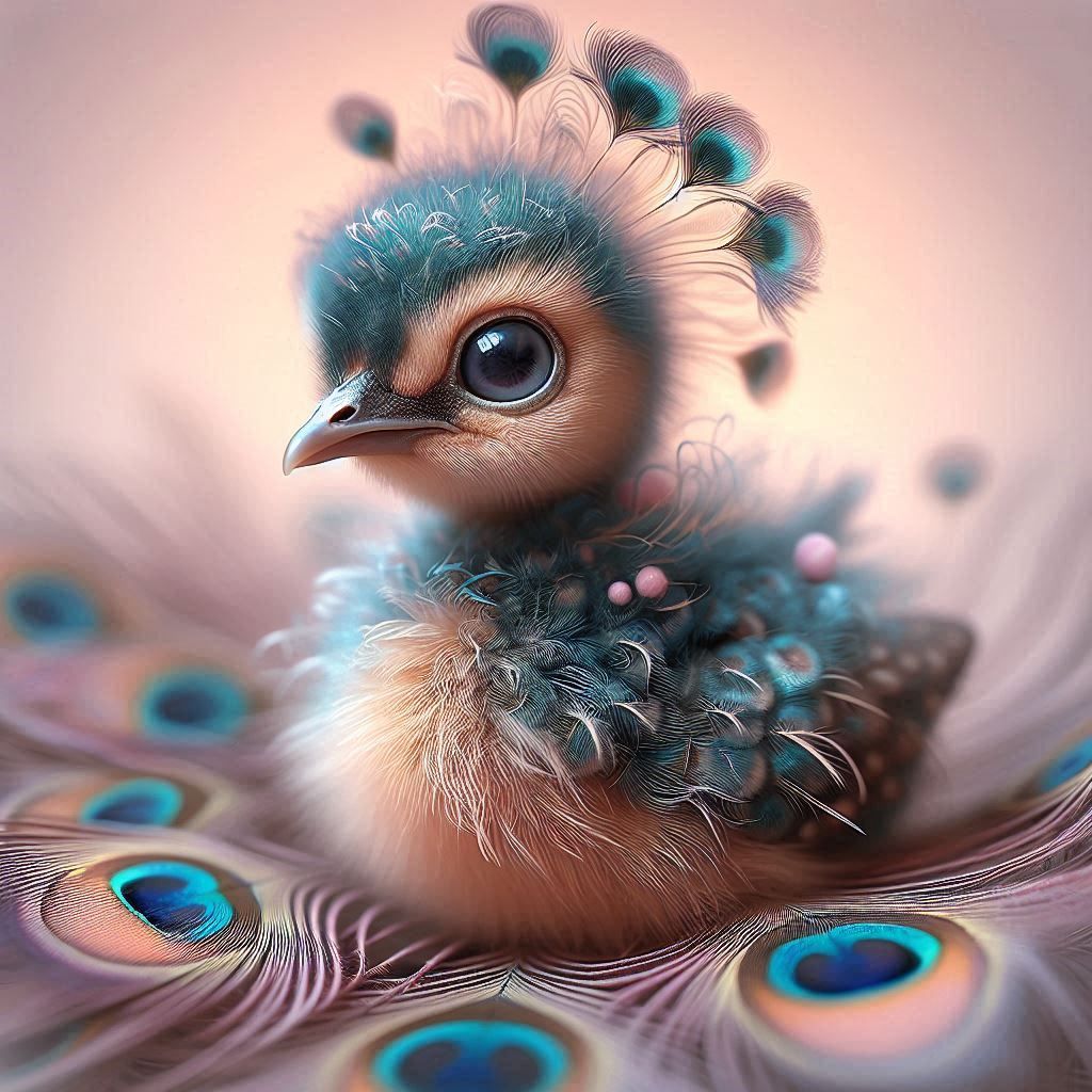 Cute Baby Peacock