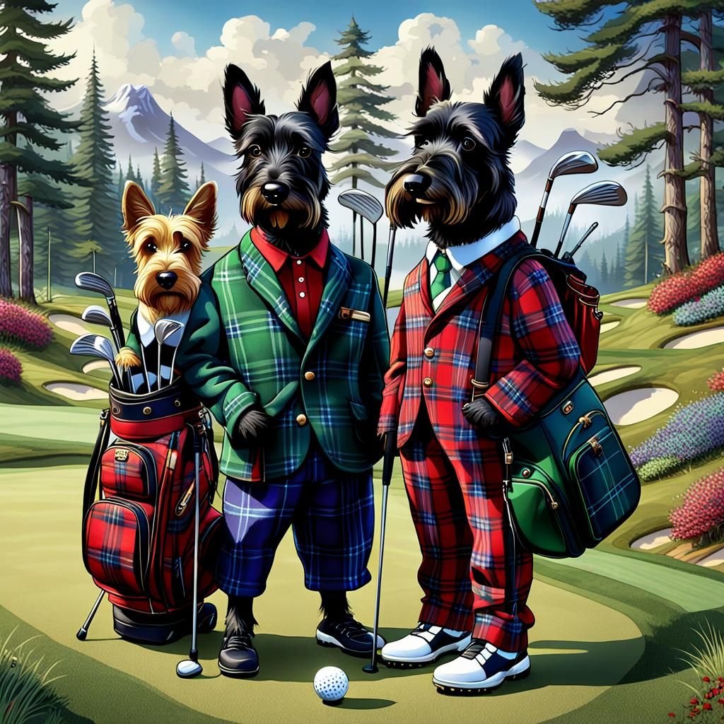 Natty golfers and their caddy  by @CiciNC