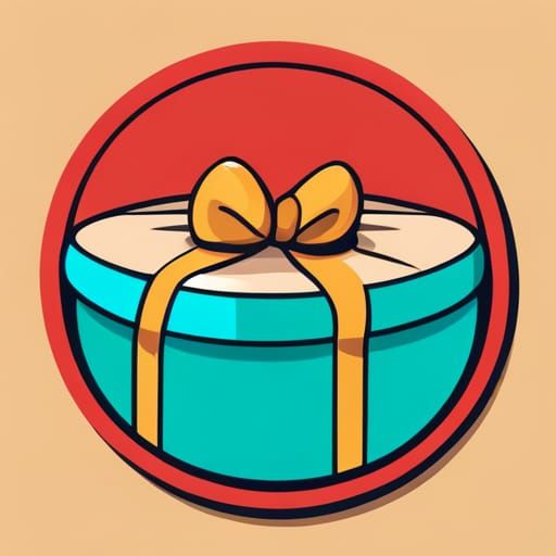 Sticker of a gift