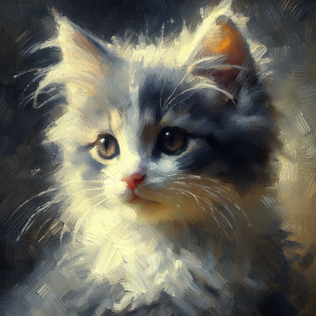 A Kitten's Gentle Gaze