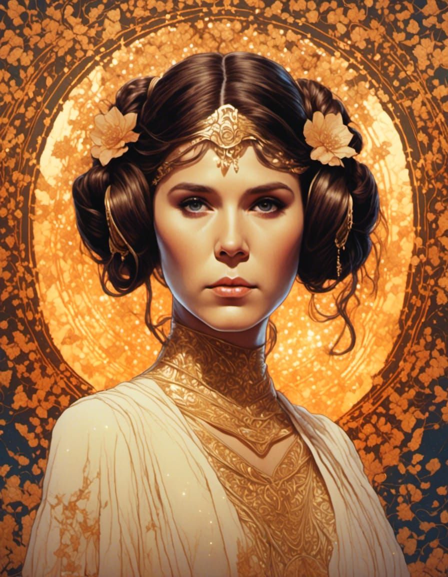 Princess Leia <lora:Silhouette:1.0> 