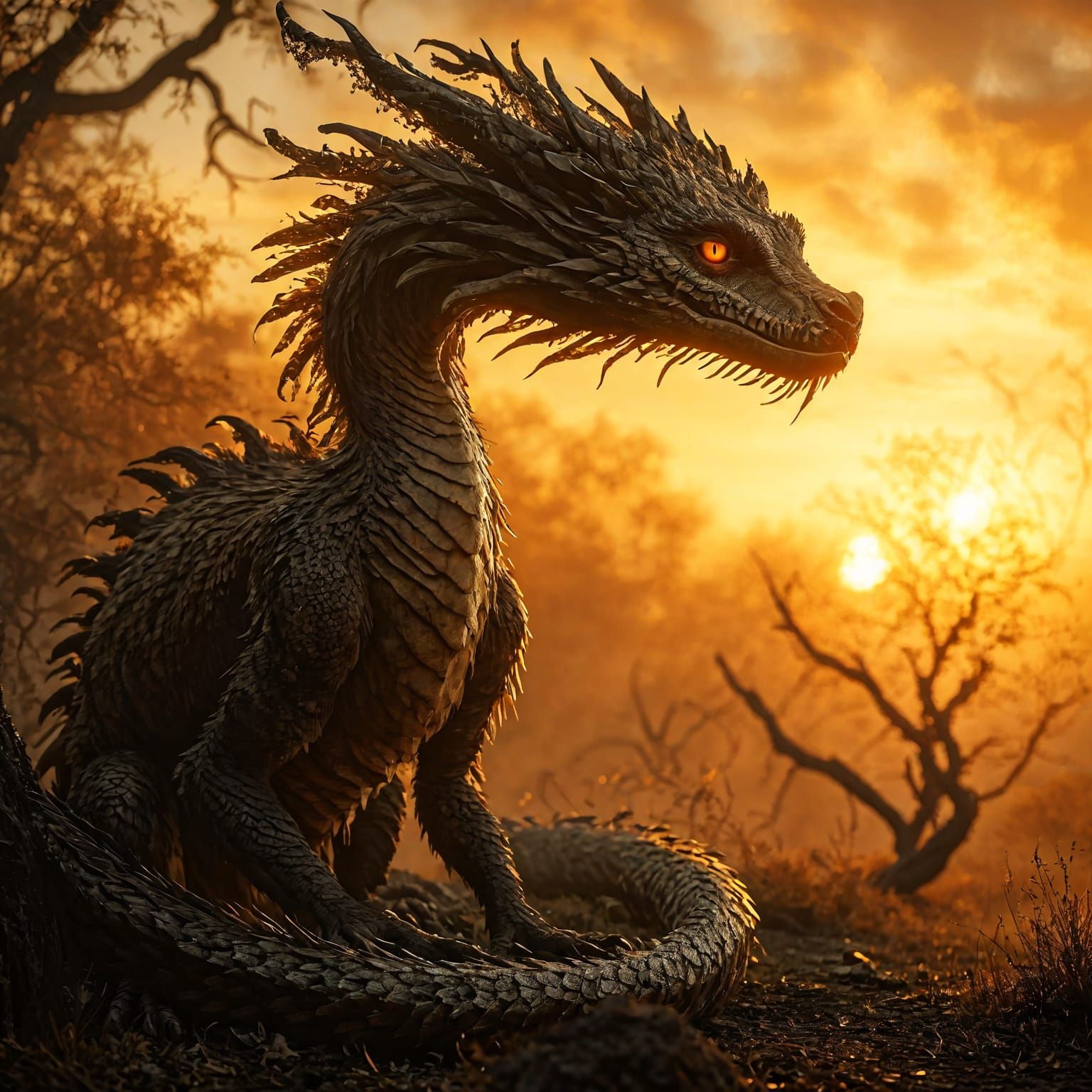 A fantastical image of a grotesque, ancient creature (Upload...