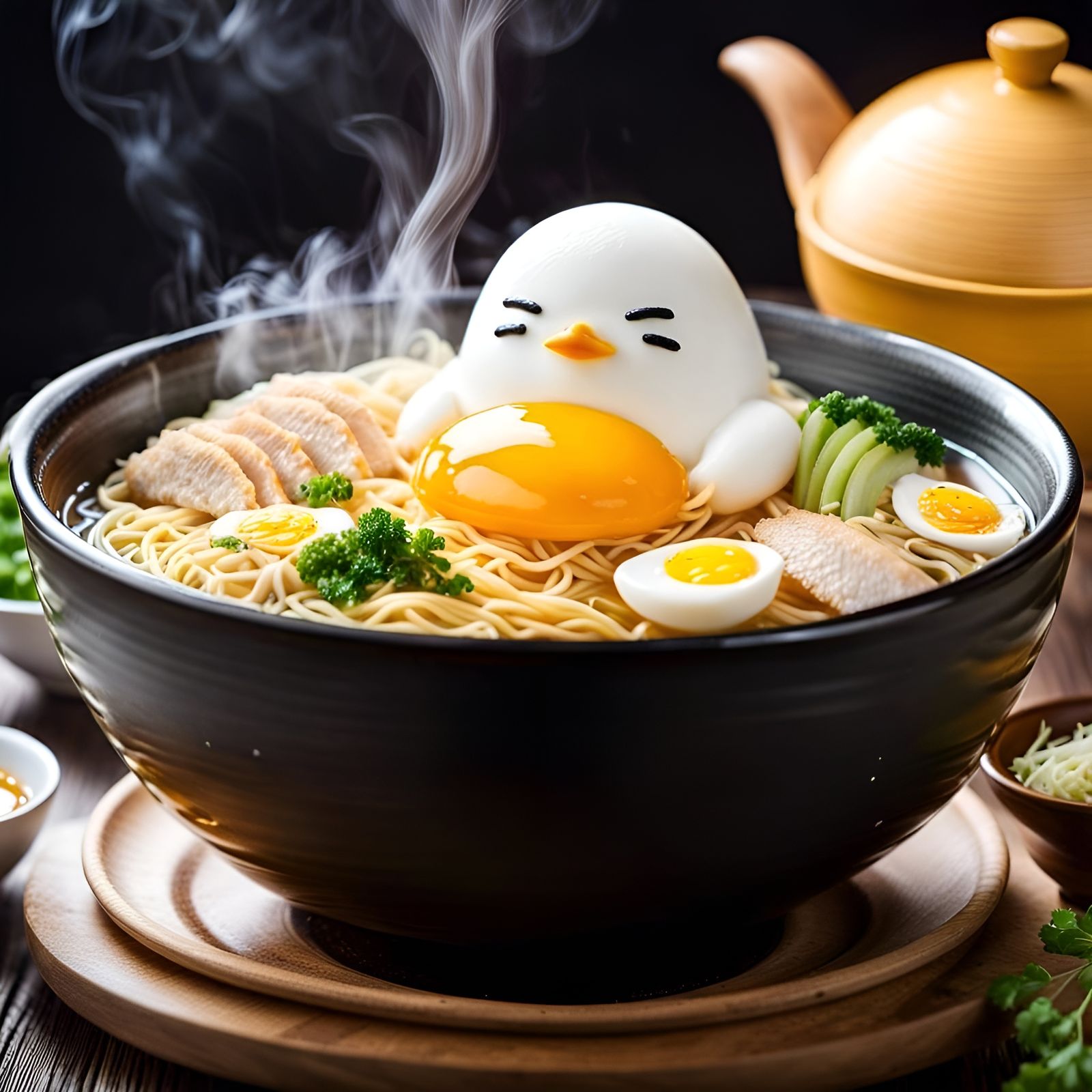 Lazy Egg's Relaxing Ramen Bath  by @Gazelli