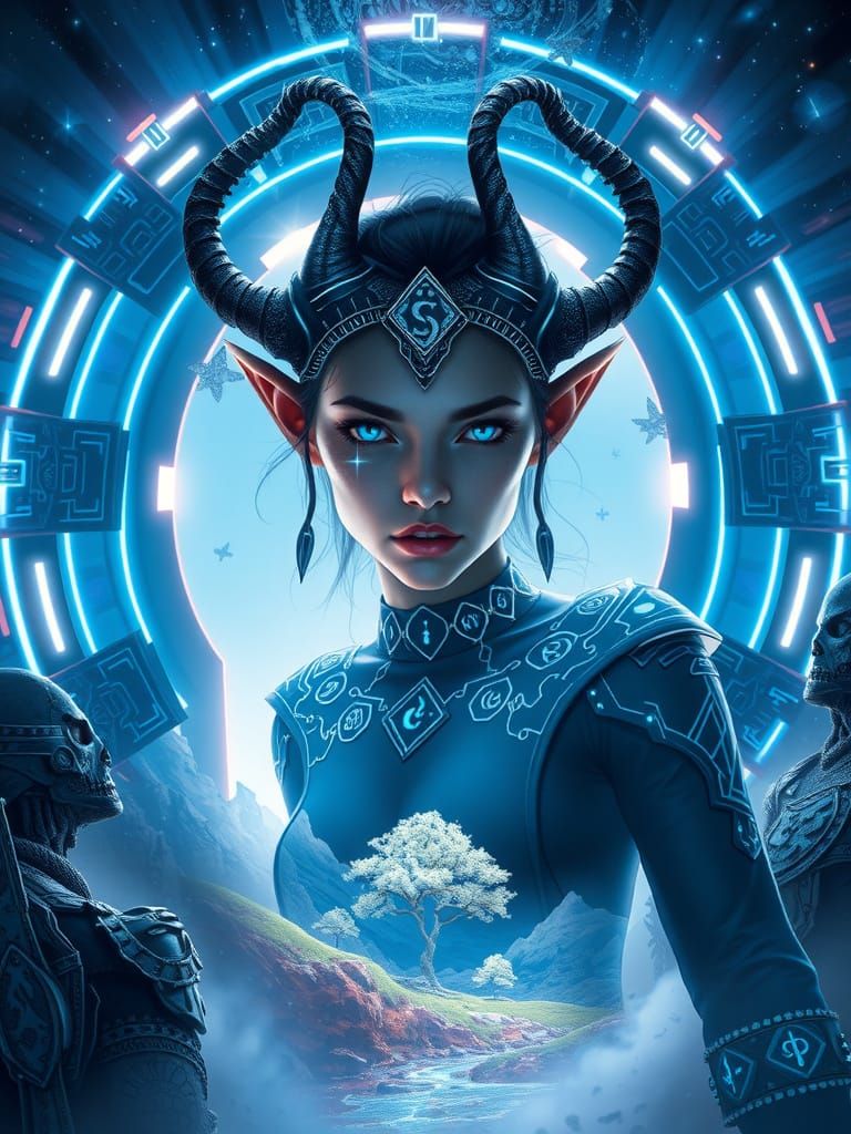 Ethereal Ascension of a Tiefling Goddess