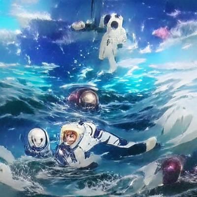 Astronaut in the ocean 