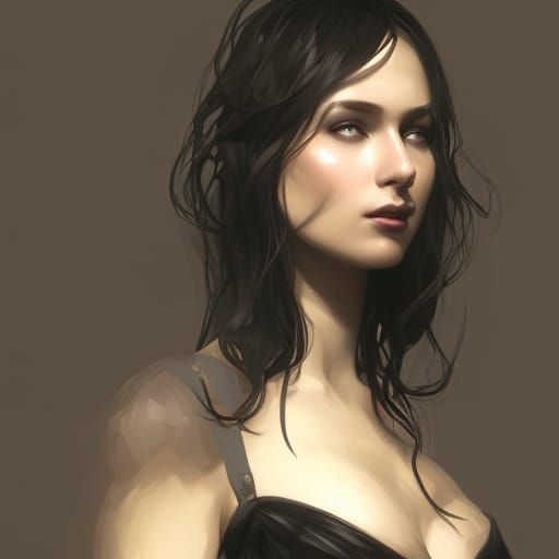 Gorgeous woman in black