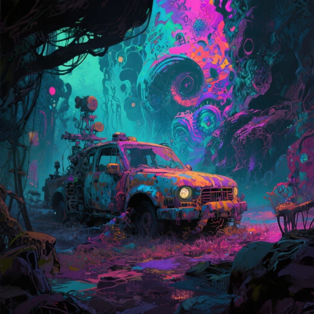 Dreamlike Digital Art with Vibrant Colors