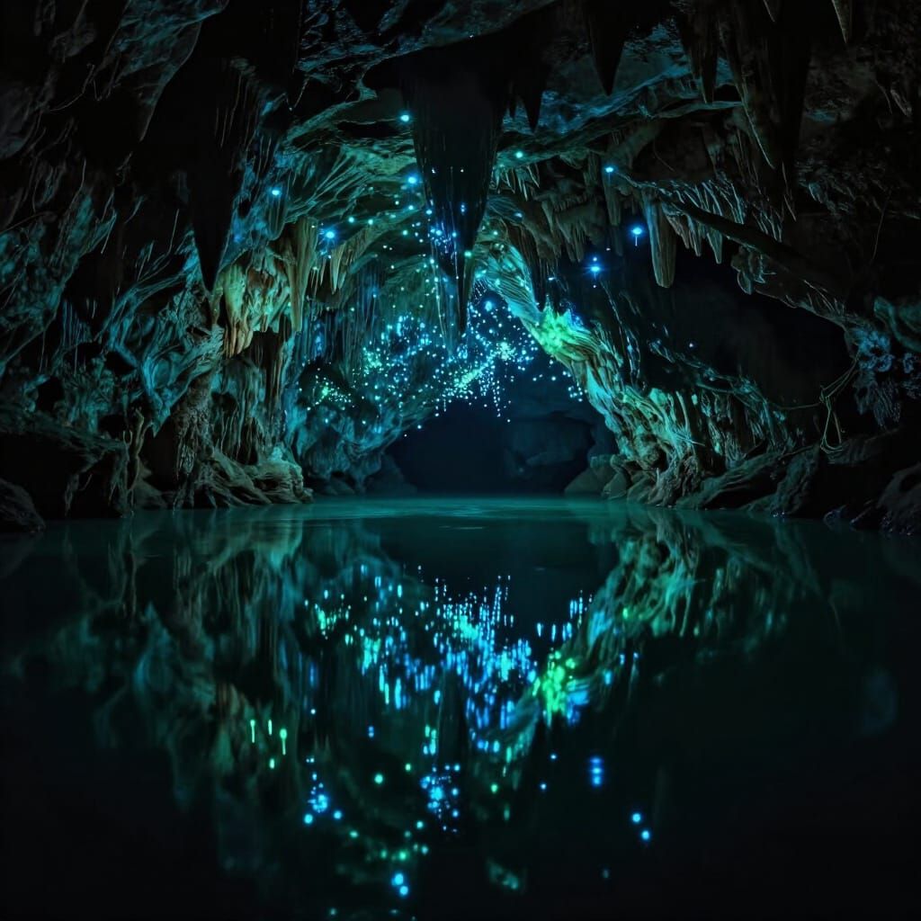 Waitomo Glowworm Caves  by @Charlie