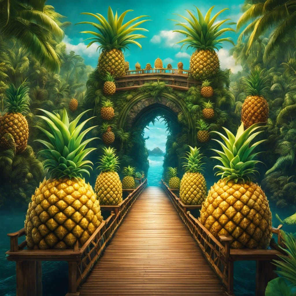 to pineapple island! AI Generated Artwork NightCafe Creator