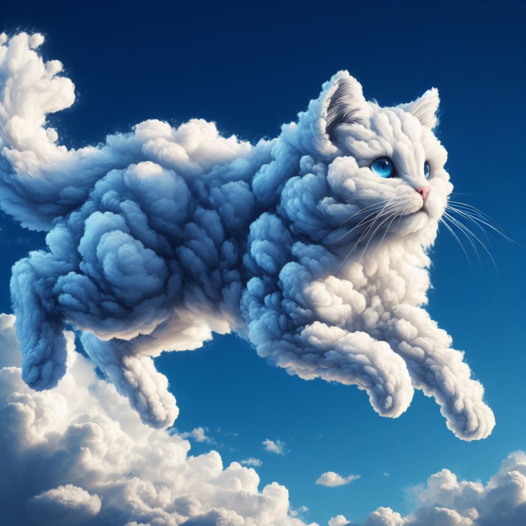 cat dancing in the sky