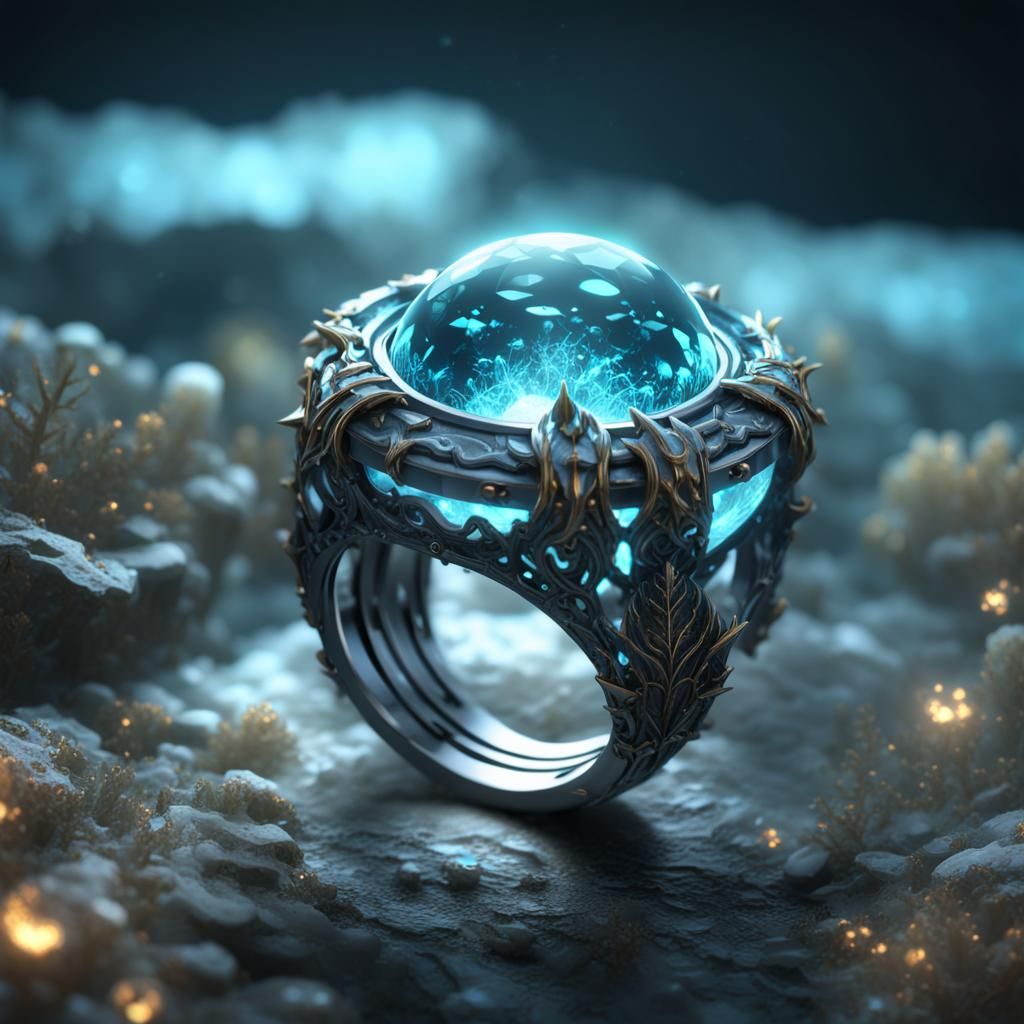 Bioluminescence ring - AI Generated Artwork - NightCafe Creator