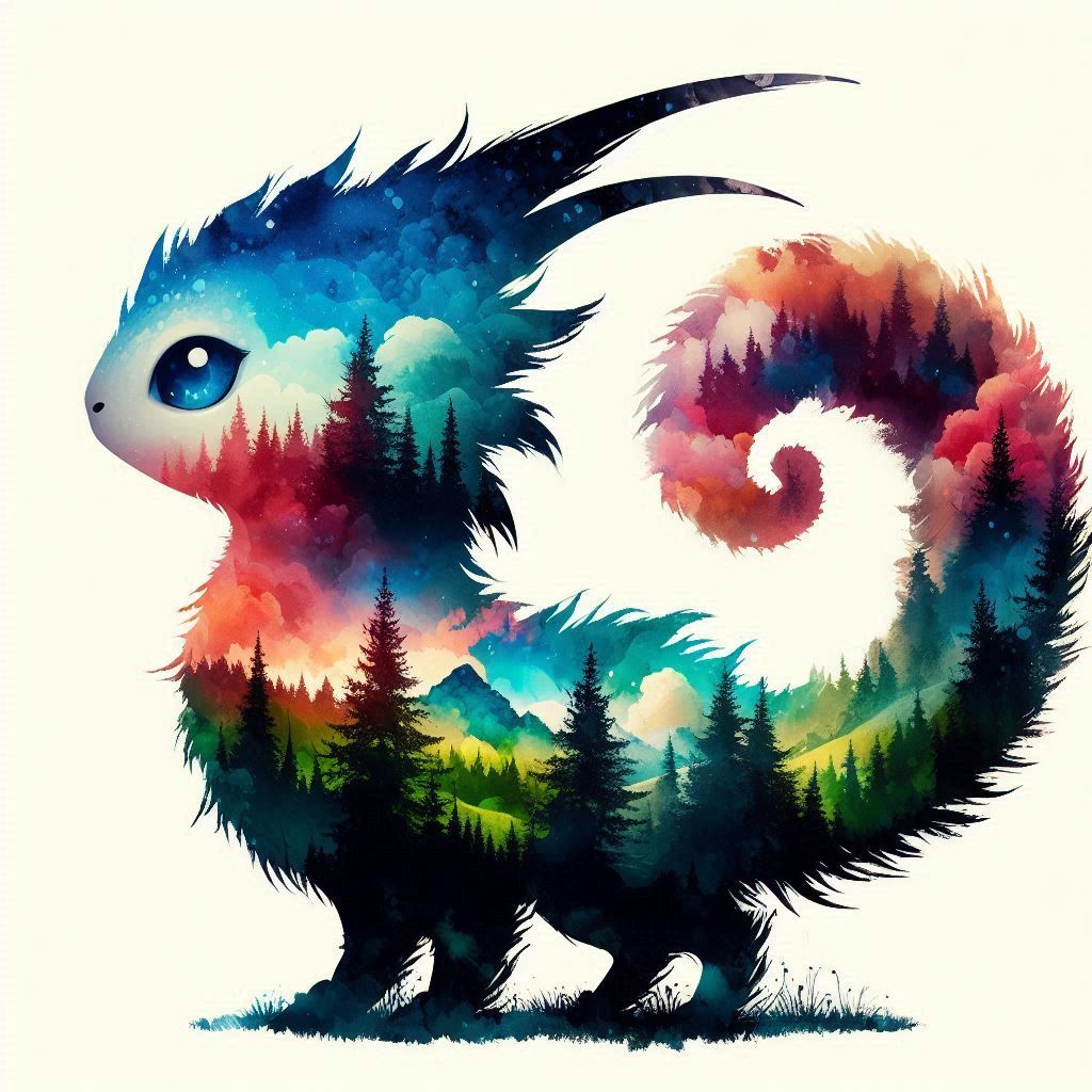 double exposure beautiful fantasy portrait landscape..