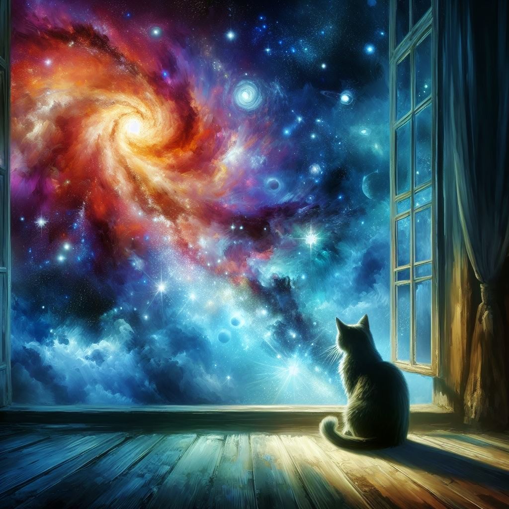 Cat staring into the void 2