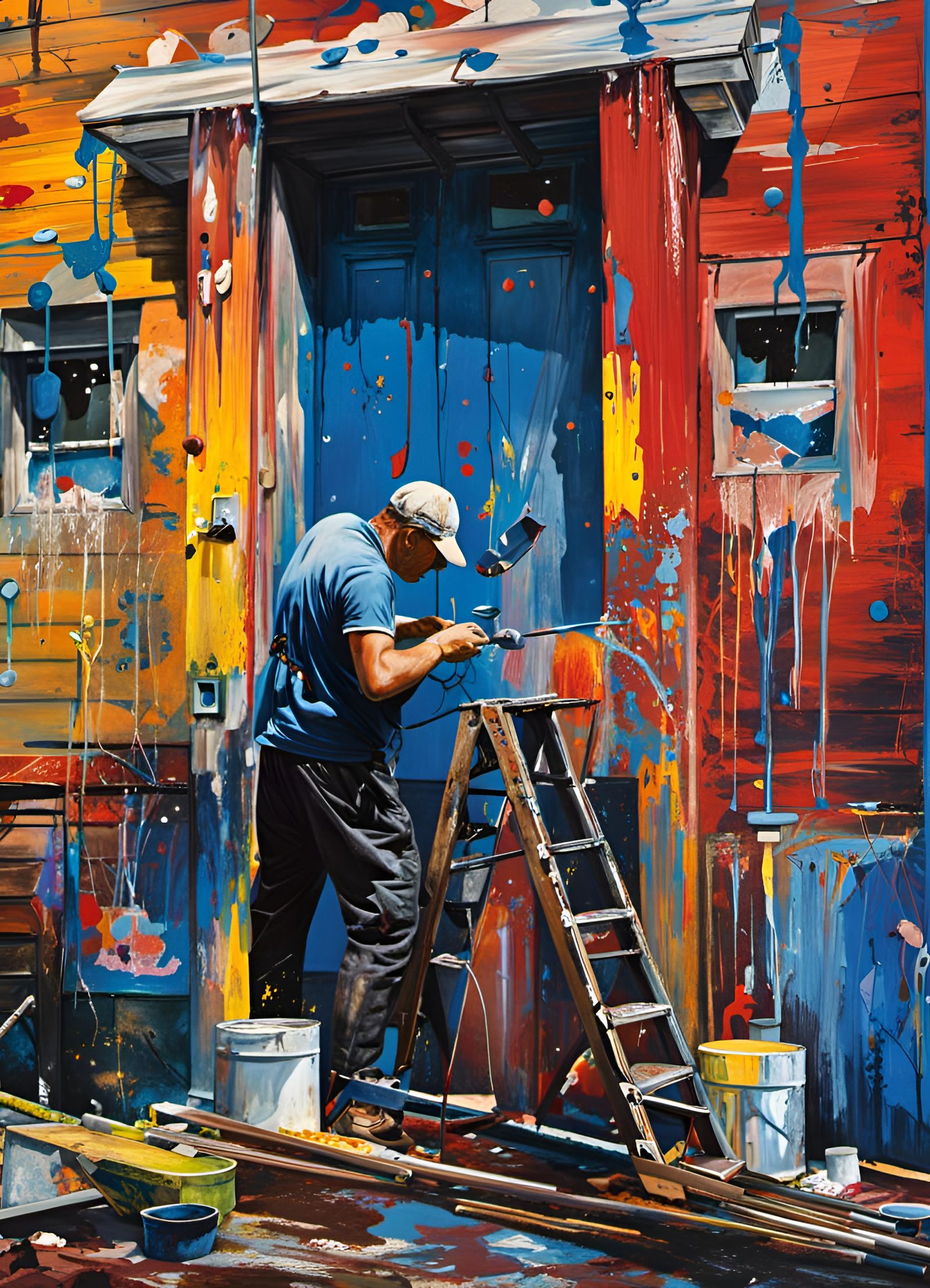 Jackson Pollock, everyday house painter  by @Mark