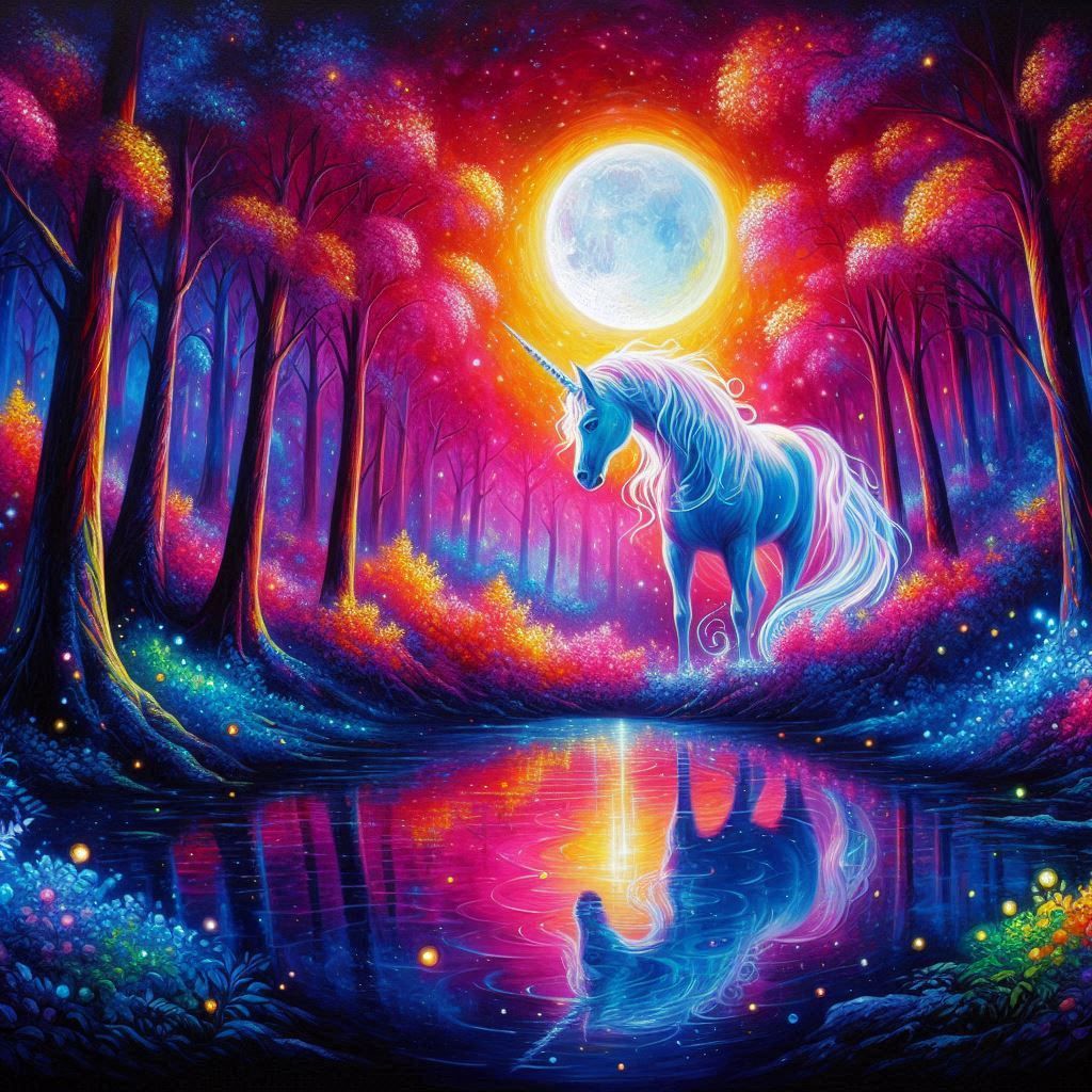 Glowing unicorn