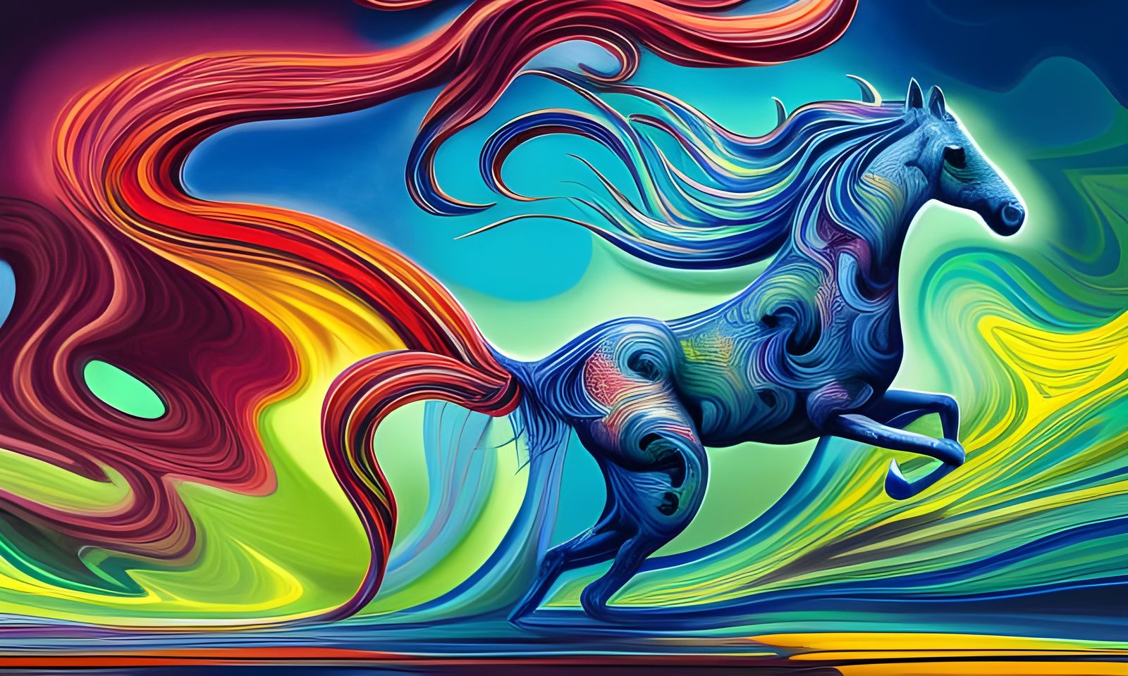 horse raimbow - AI Generated Artwork - NightCafe Creator