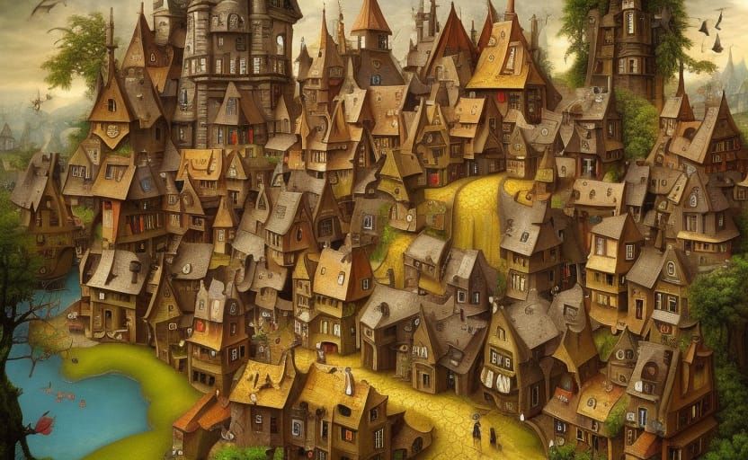 Medieval Village (Surreal)