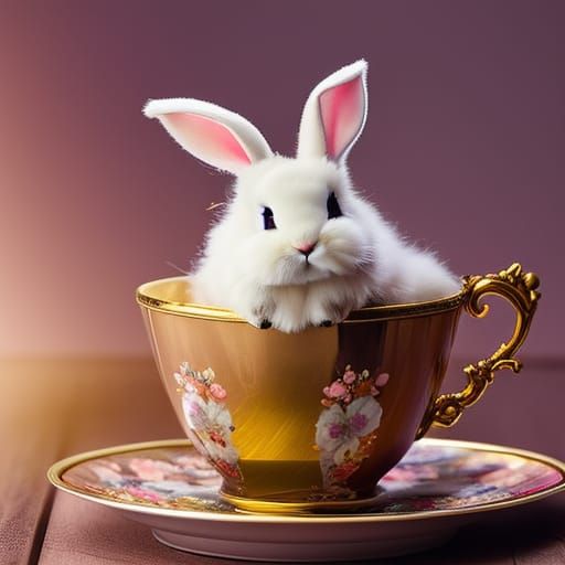 Teacup Bunny AI Generated Artwork NightCafe Creator
