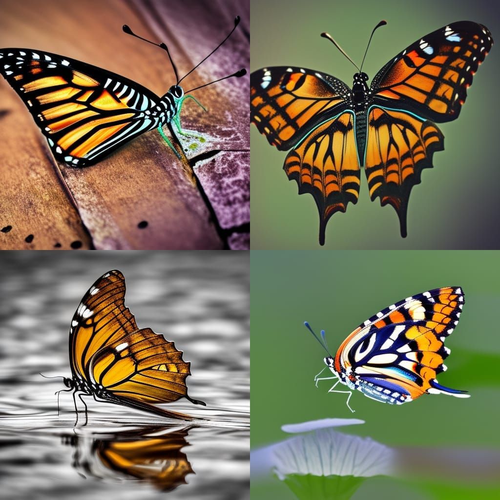water paint butterfly