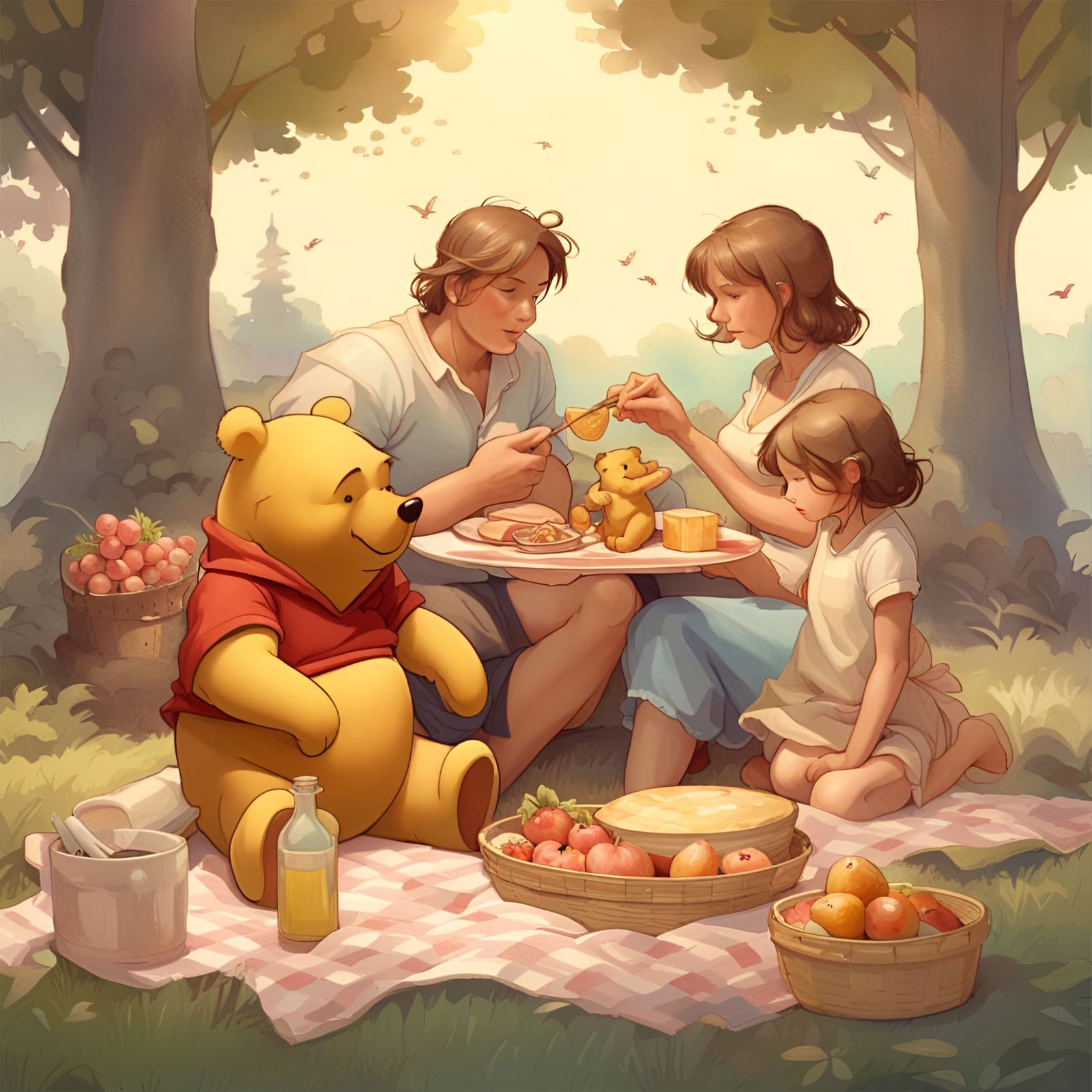 Picnic with our Pooh bear 🧸🍯🐝🧺