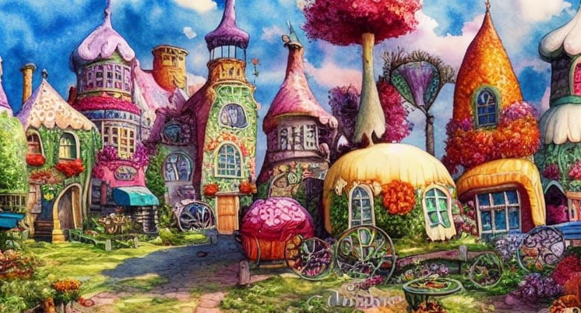 "Fancy Cupcake Village" - II