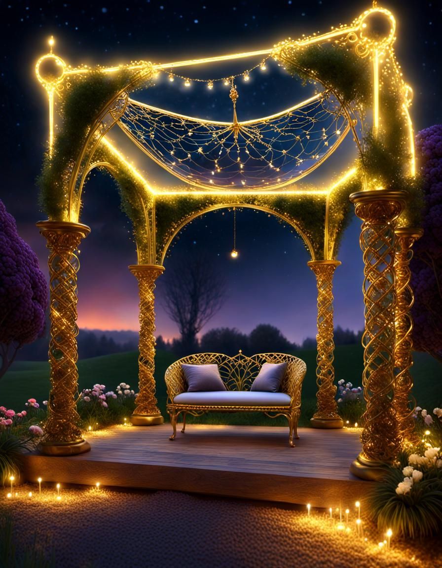 Fantasy Night Garden Temari Silk Ball Fairy Lights