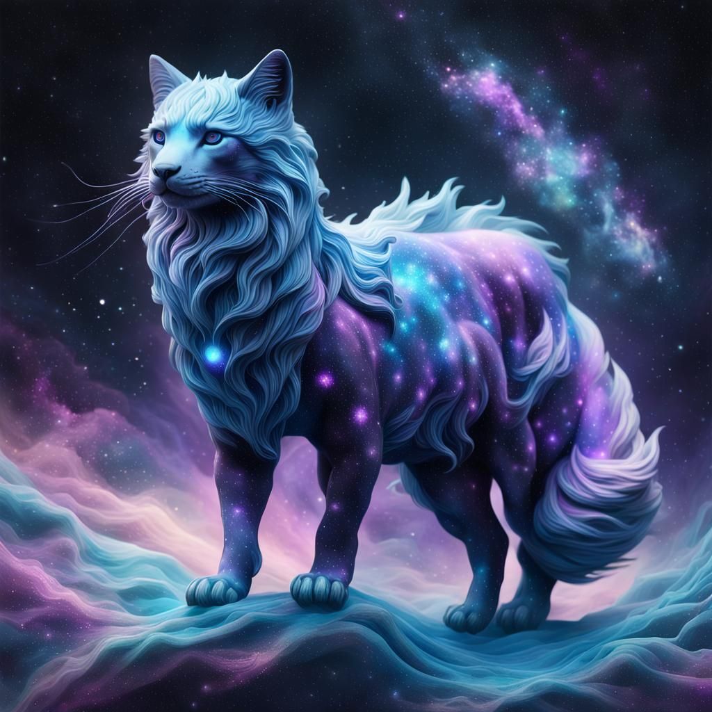 Galaxy Animal Nebula Journey in Japanese Style