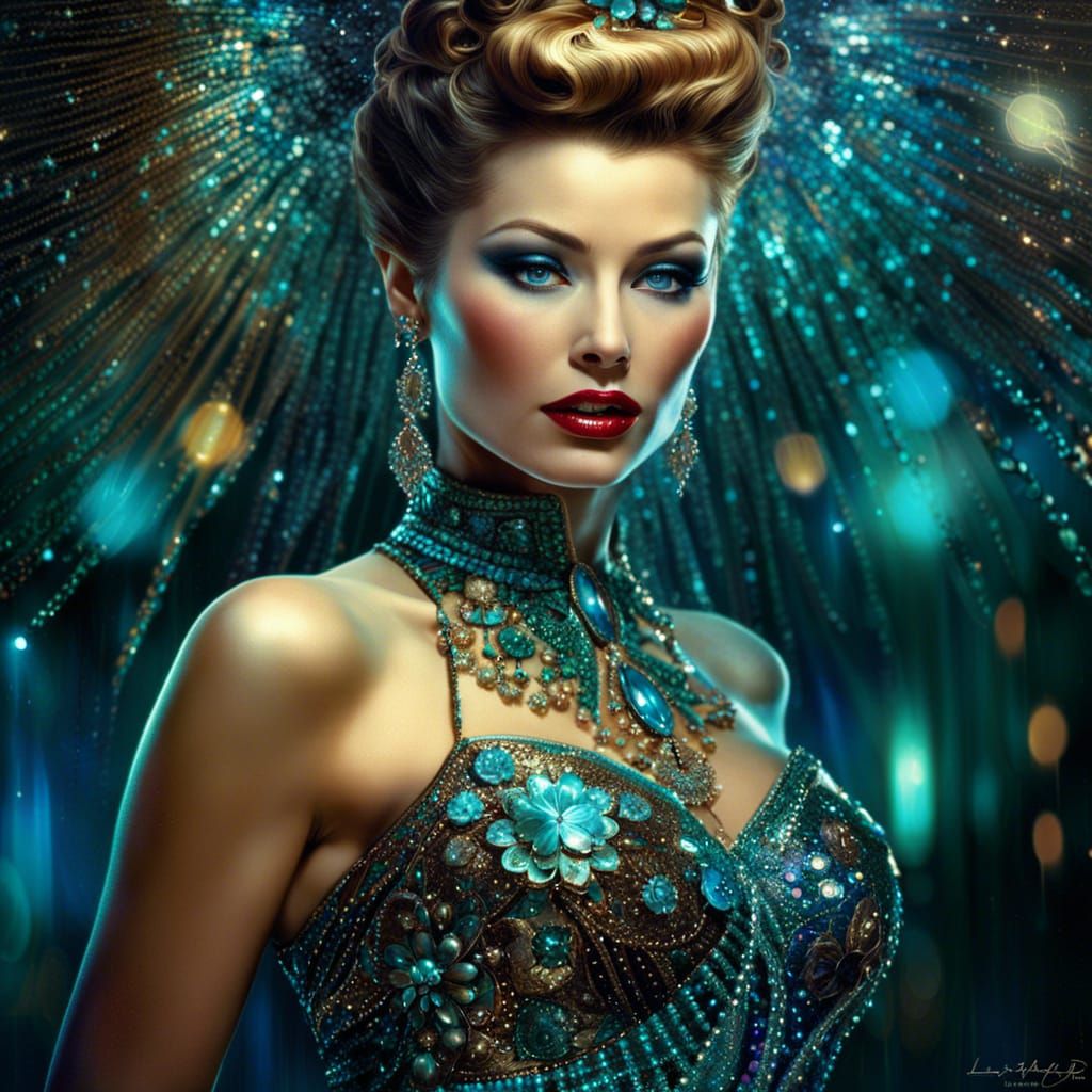 ’50s Glitter Glamour XIX AI Generated Artwork NightCafe Creator