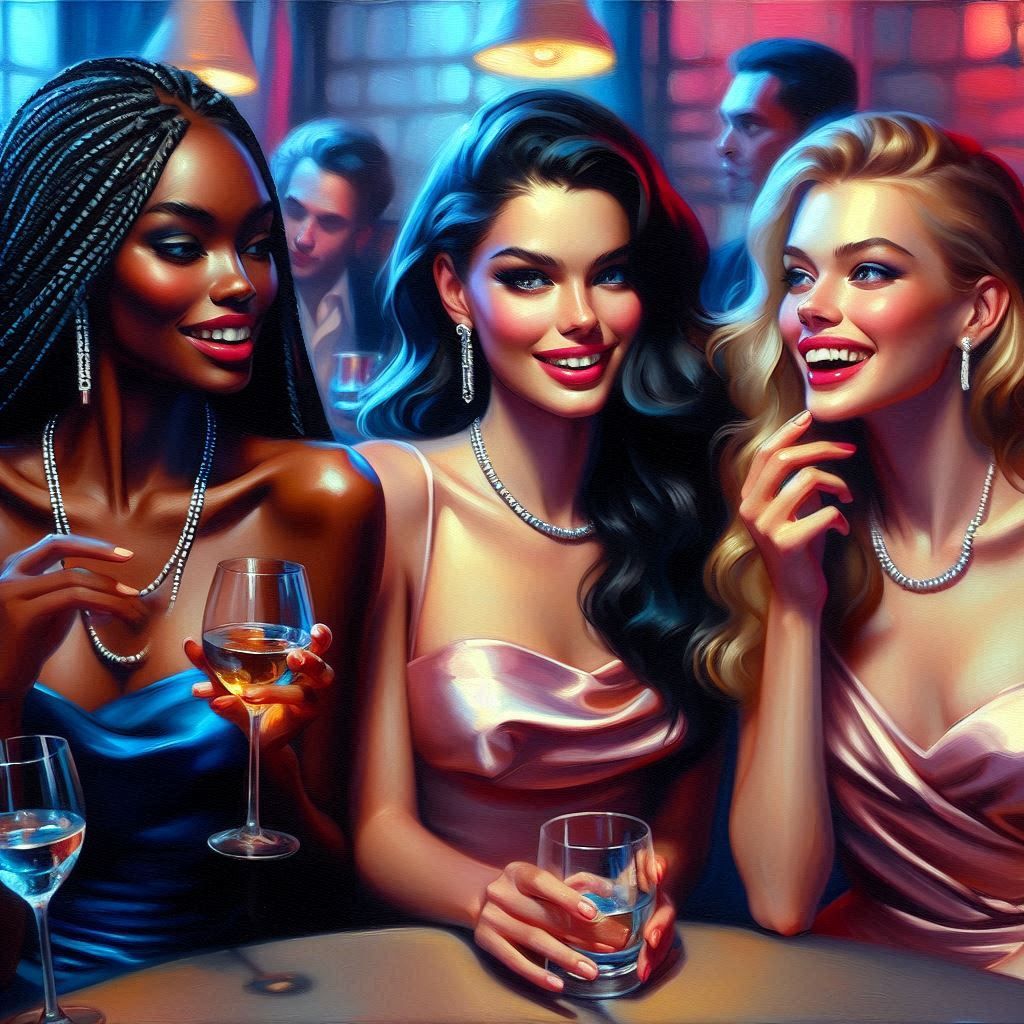 Sharing a drink with friends