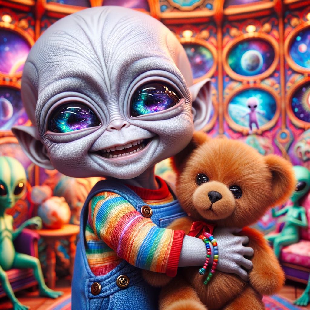 Baby Alien with Teddy