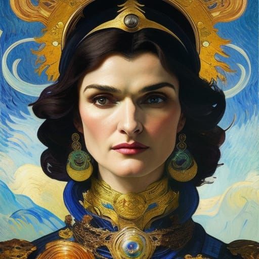 “Rachel weisz” as a gorgeous sci-fi warrior princess painted in the ...