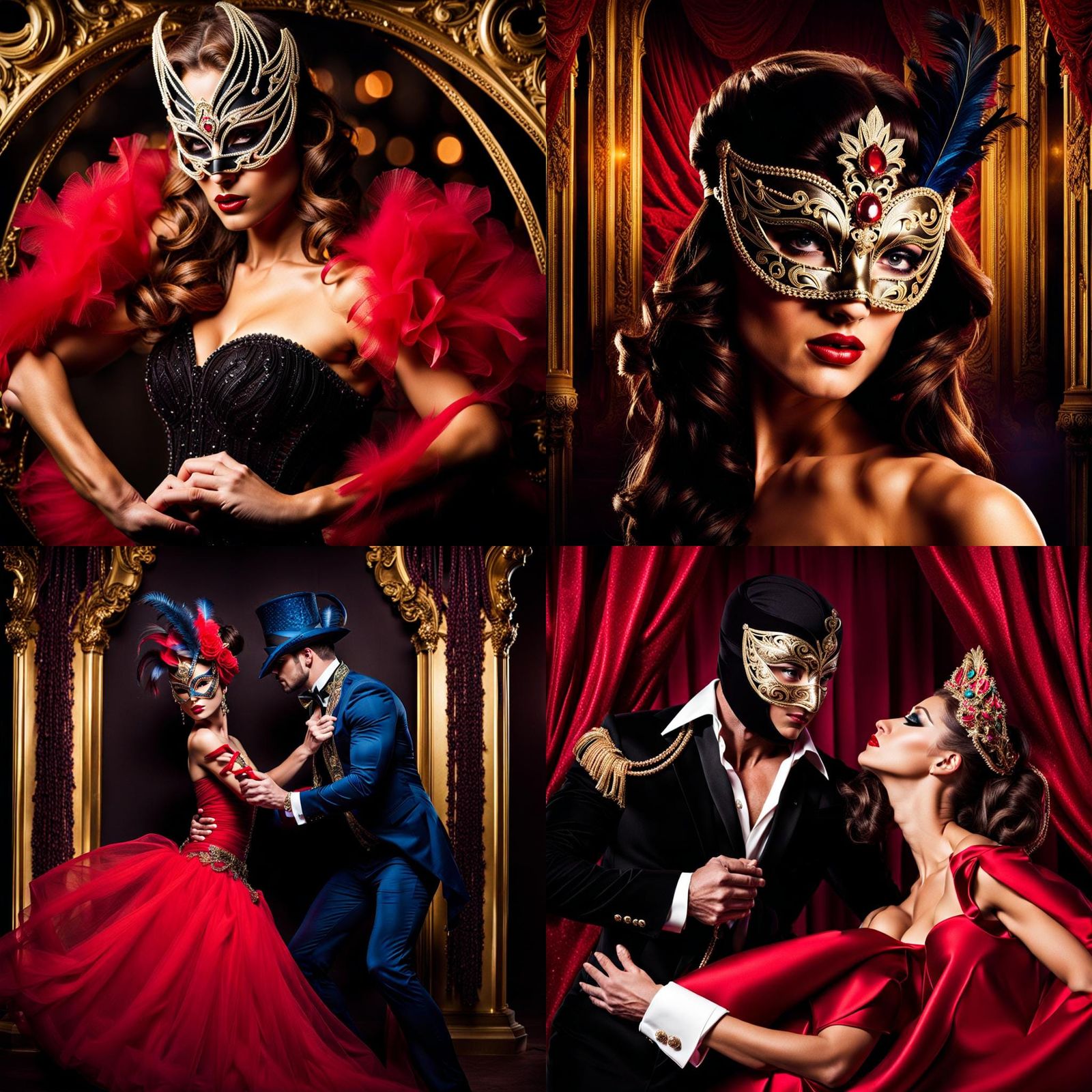 A Night out At A Masquerade Ball AI Generated Artwork NightCafe Creator