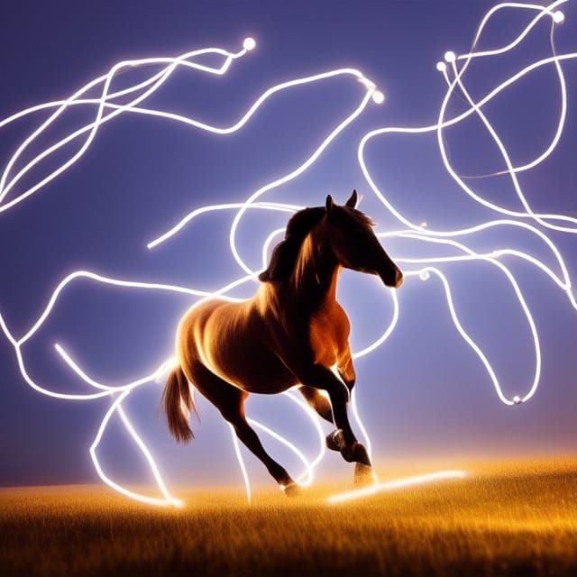 lighting horse