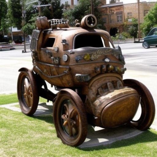 Steam powered dunebuggy AI Generated Artwork NightCafe Creator