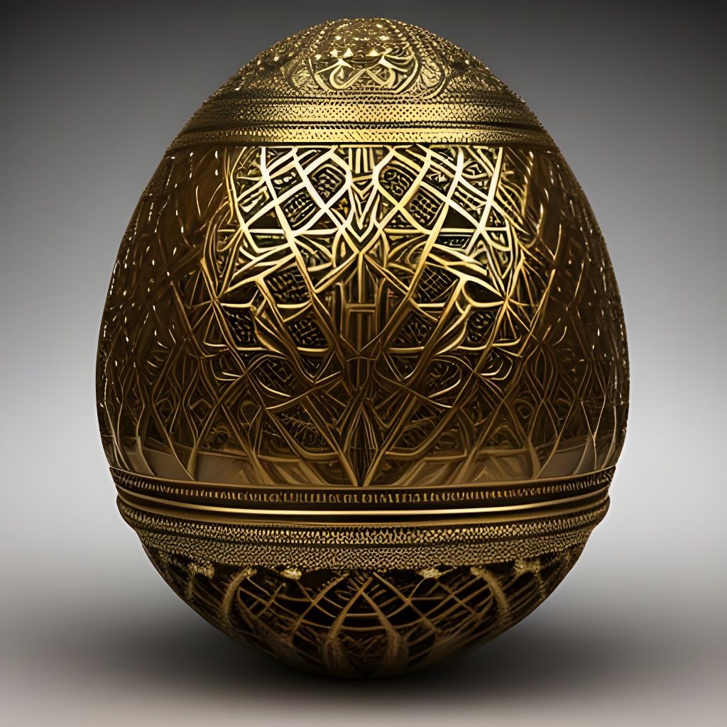 Decorative gold egg  by @shurupovertman