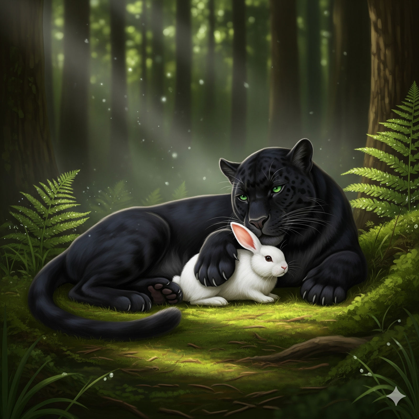 Priscilla with her pet rabbit