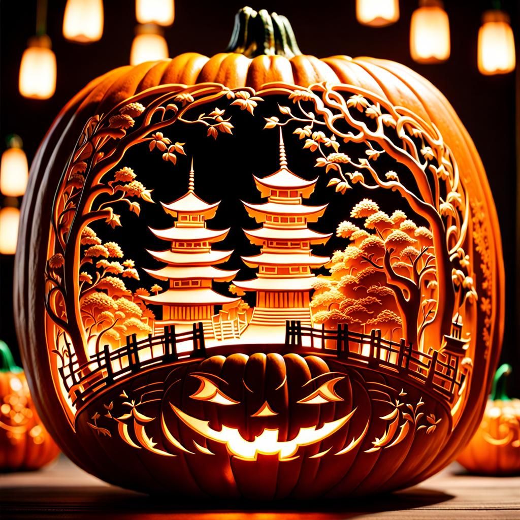 A Jack-o'-Lantern Grows in Japan  by @Totally4Ryo