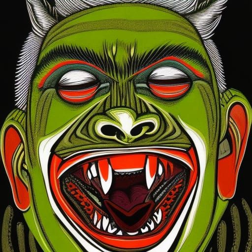green demon punk