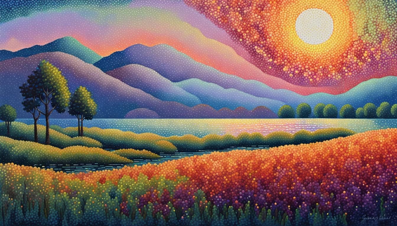 Pointillism Twilight  by @The Closer