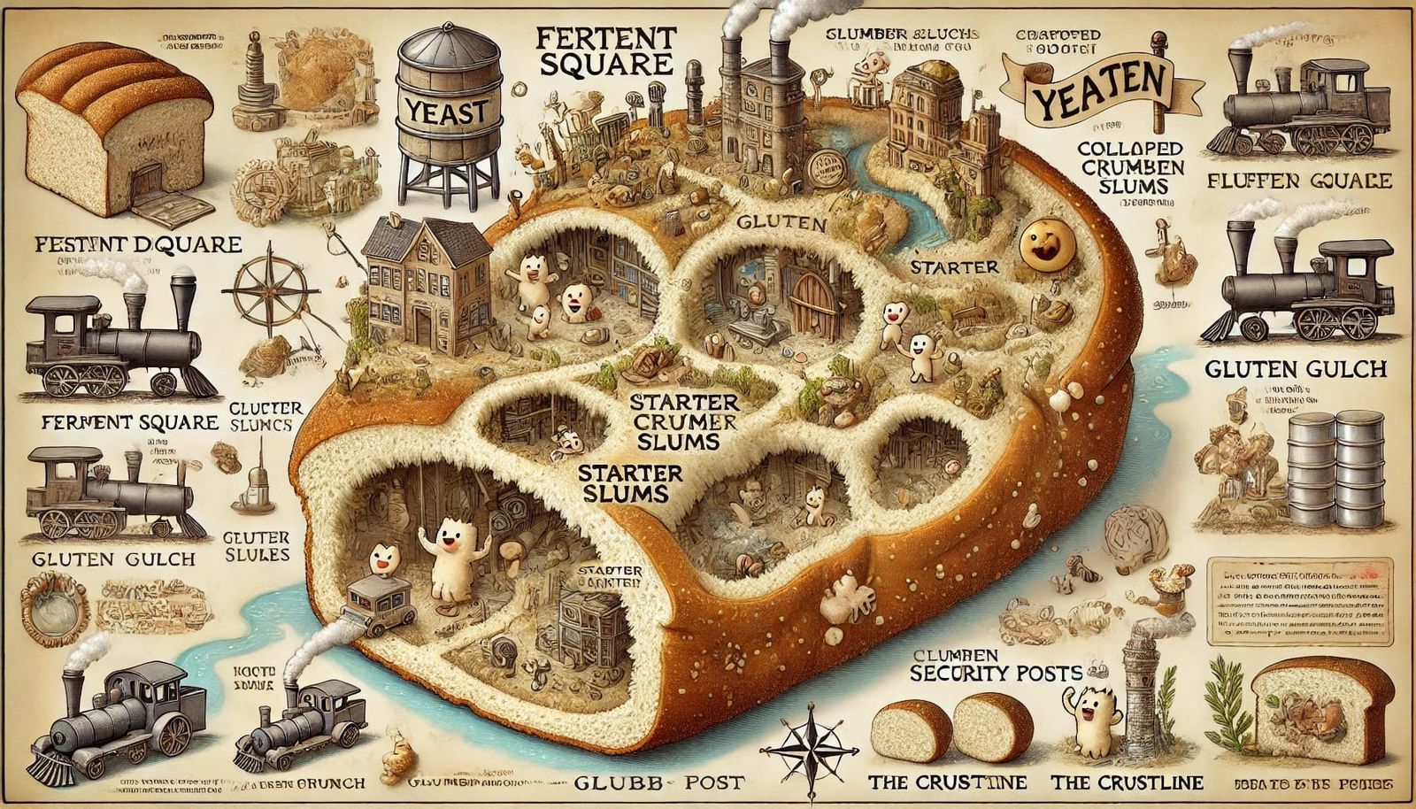 Satirical map of the Yeast Districts #2